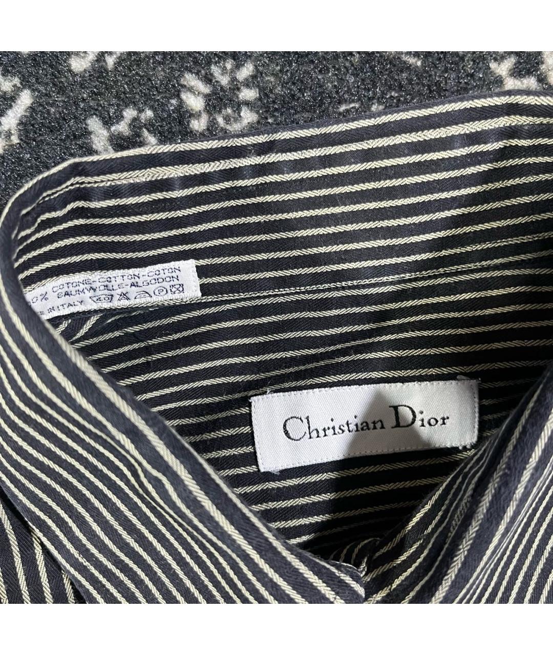 CHRISTIAN DIOR Серая хлопковая кэжуал рубашка, фото 2