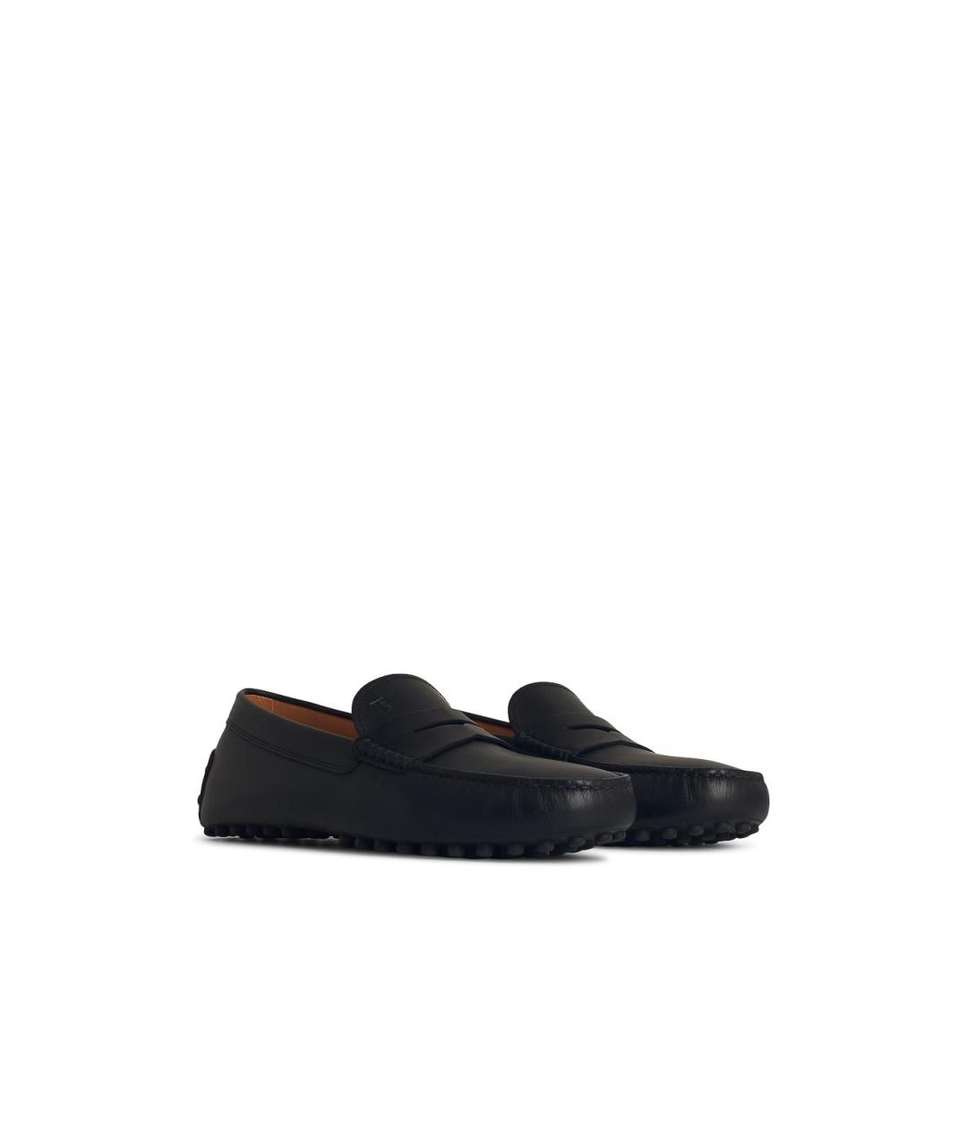 TOD'S Черные кожаные мокасины, фото 2