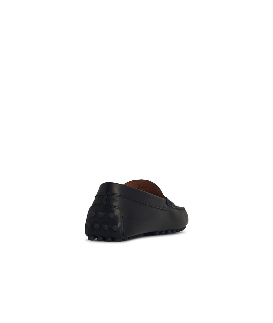 TOD'S Черные кожаные мокасины, фото 3