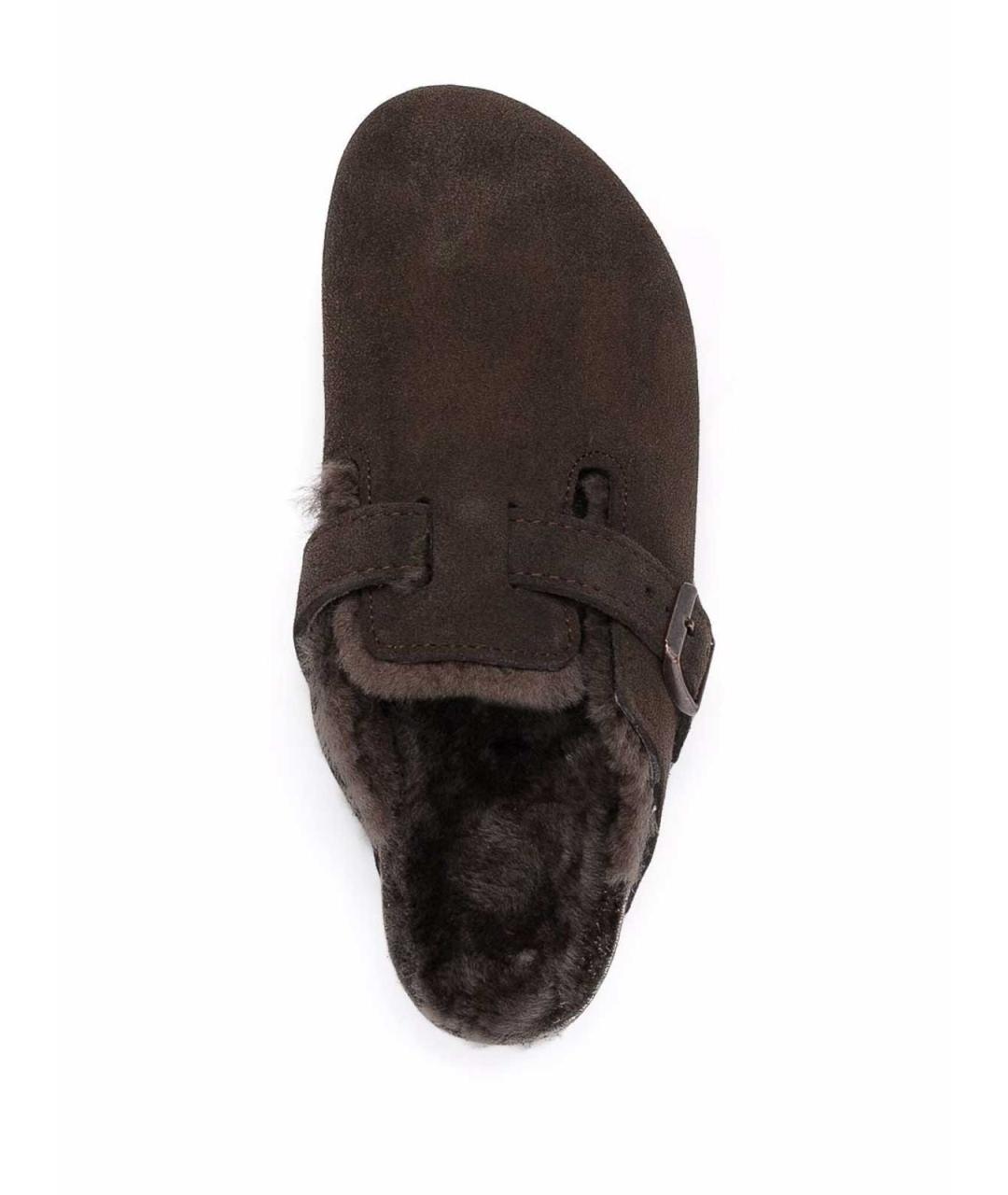 BIRKENSTOCK Коричневые замшевые мюли, фото 2