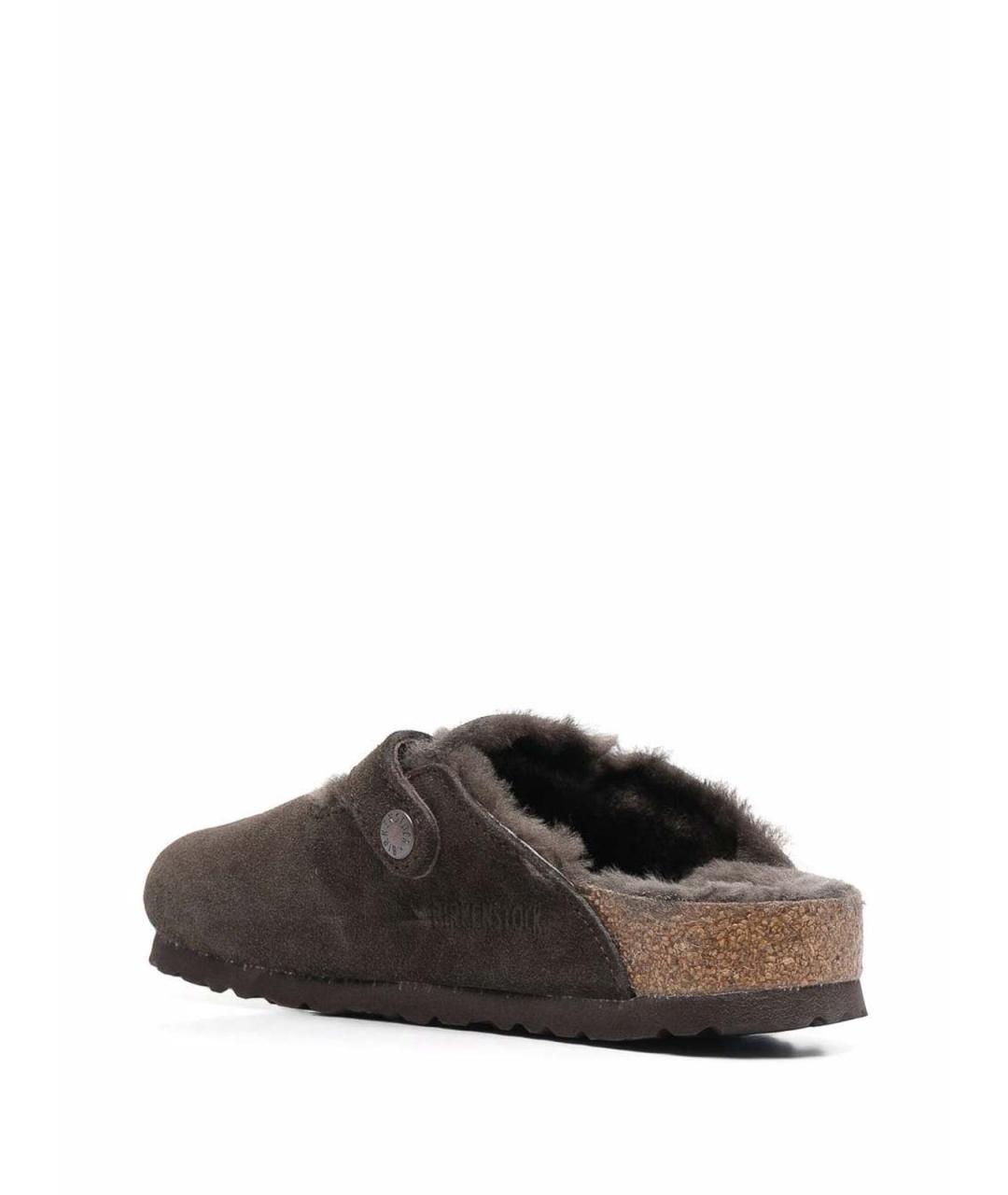 BIRKENSTOCK Коричневые замшевые мюли, фото 4