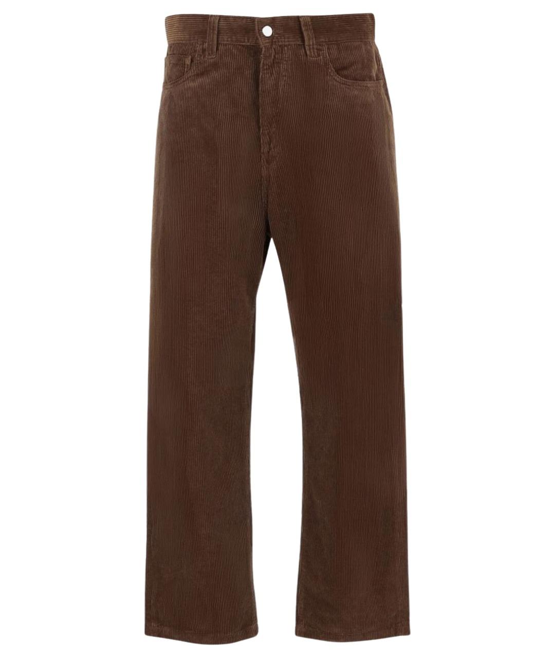 CARHARTT WIP Коричневые хлопковые повседневные брюки, фото 1