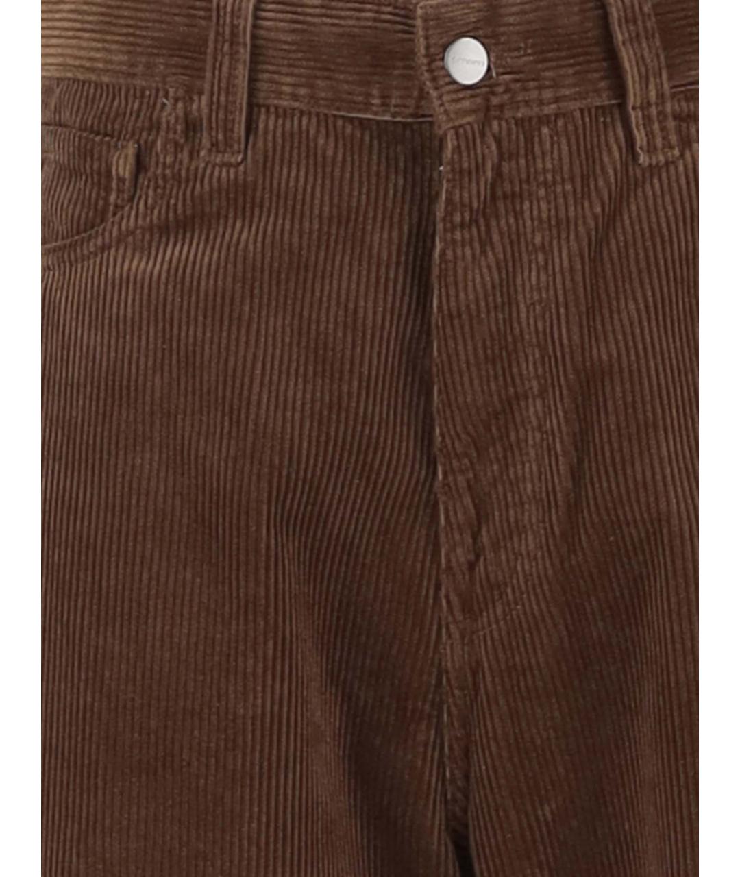 CARHARTT WIP Коричневые хлопковые повседневные брюки, фото 3