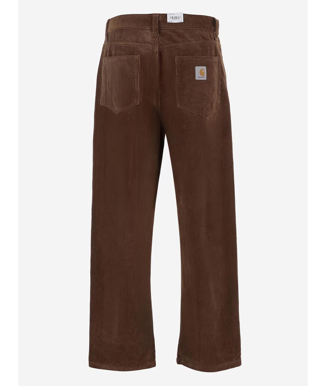 CARHARTT WIP Коричневые хлопковые повседневные брюки, фото 2
