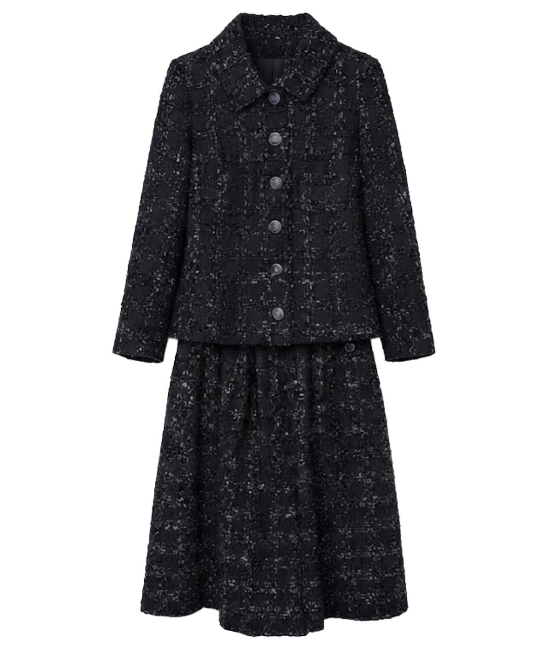 CHANEL Темно-синий твидовый костюм с юбками, фото 1