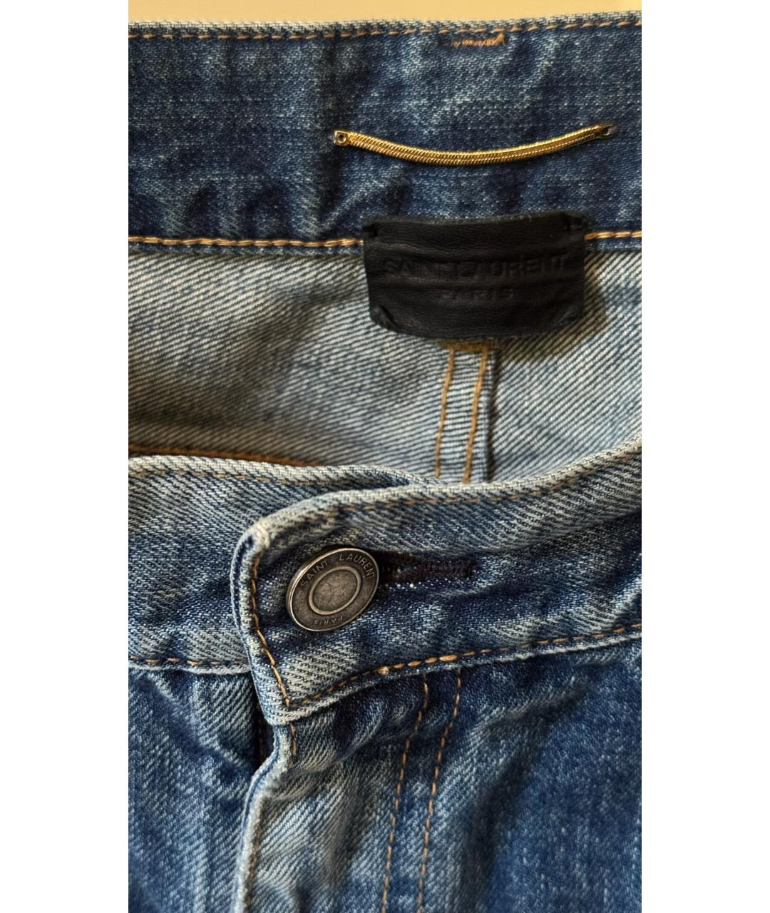 SAINT LAURENT Голубые капри, фото 3