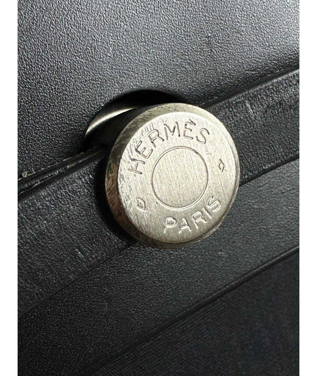 HERMES Черная тканевая сумка на плечо, фото 5