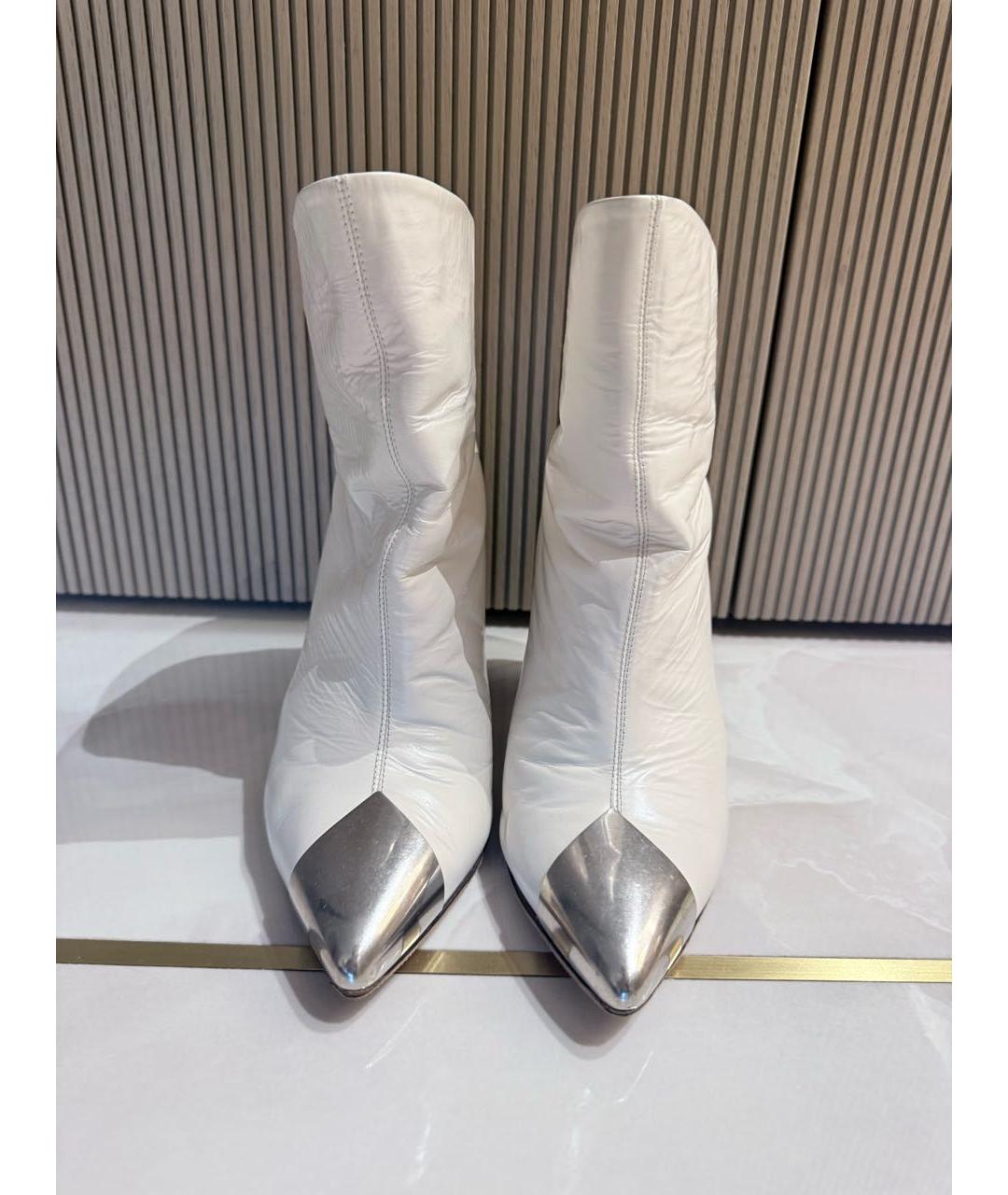 ISABEL MARANT Белые кожаные ботильоны, фото 2