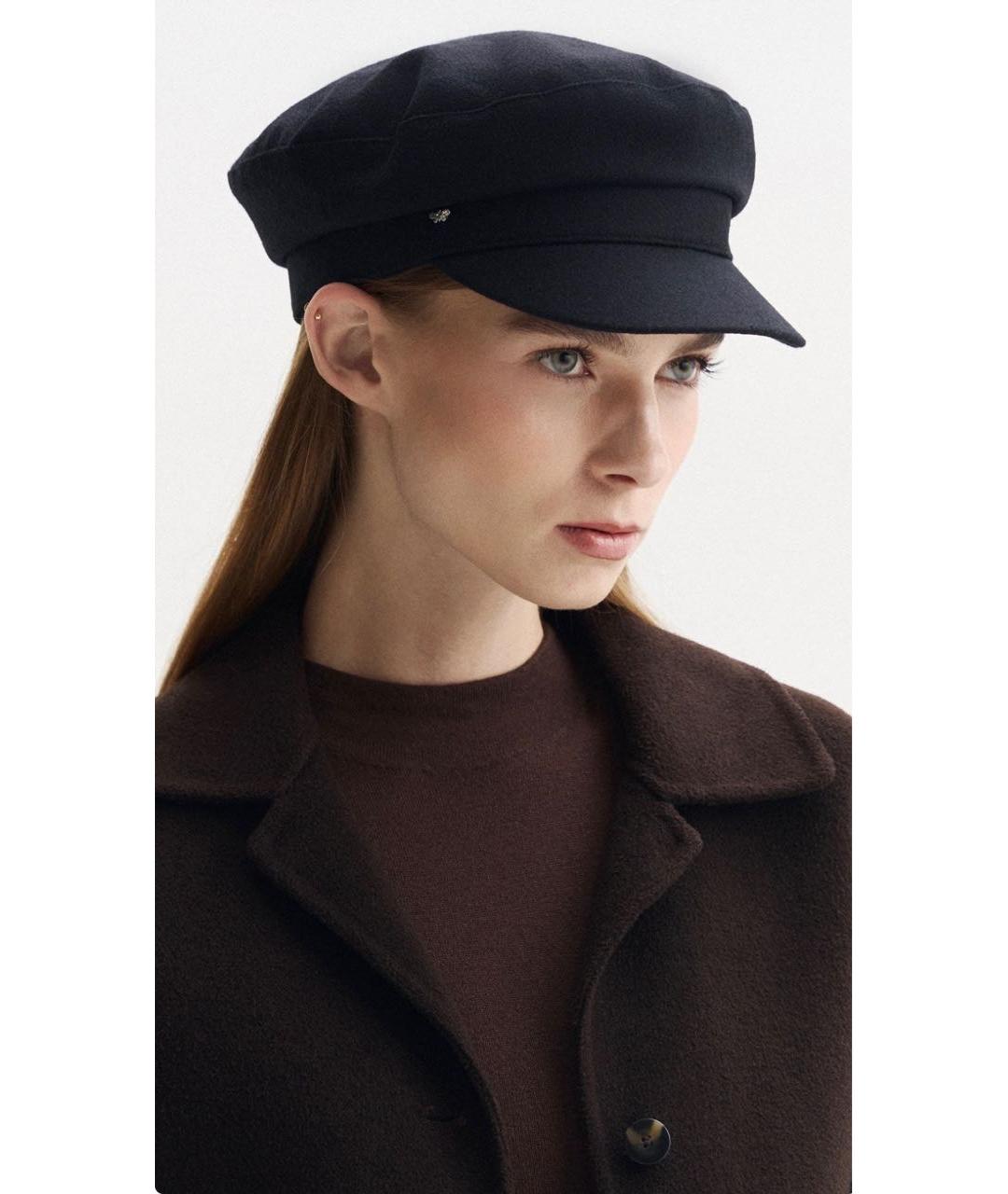 WEEKEND MAX MARA Черная шерстяная кепка, фото 5