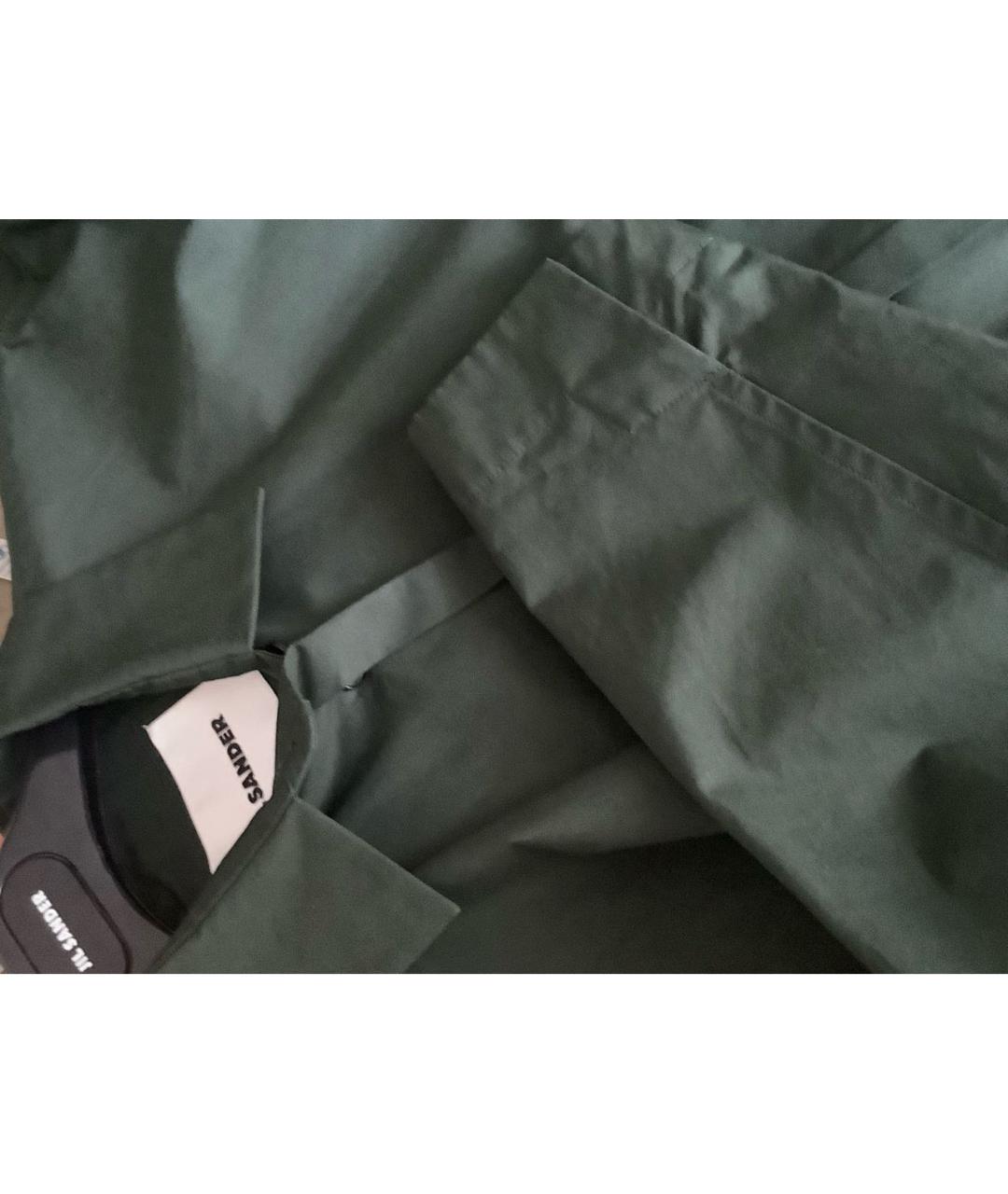 JIL SANDER Зеленая хлопковая рубашка, фото 4