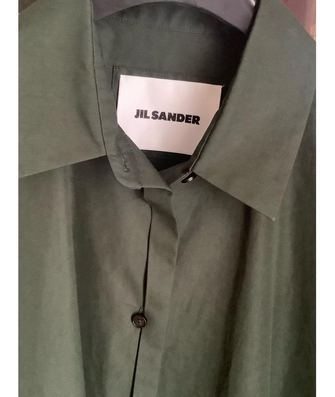 JIL SANDER Зеленая хлопковая рубашка, фото 3