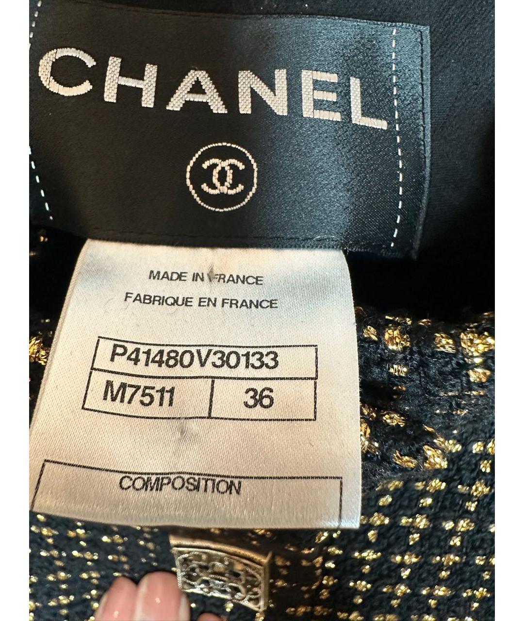 CHANEL Коричневый твидовый жакет/пиджак, фото 3