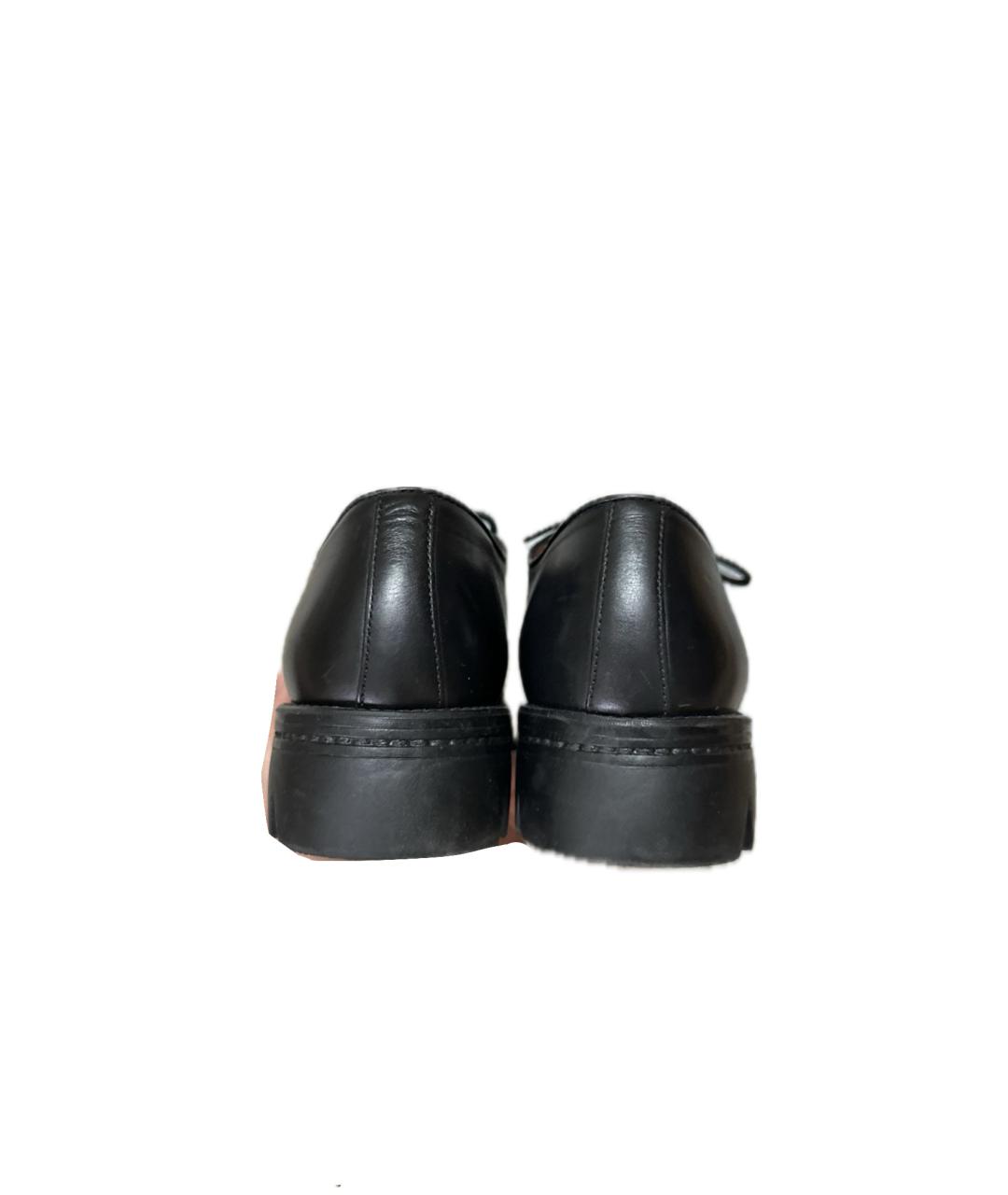 SANTONI Черные кожаные ботинки, фото 4