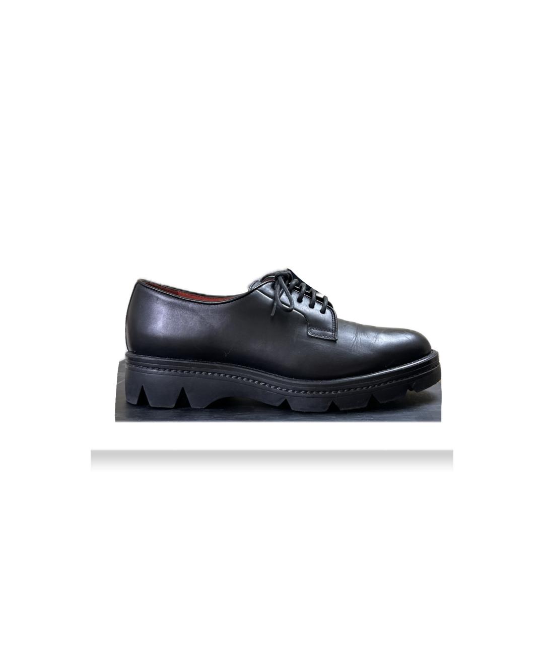 SANTONI Черные кожаные ботинки, фото 6