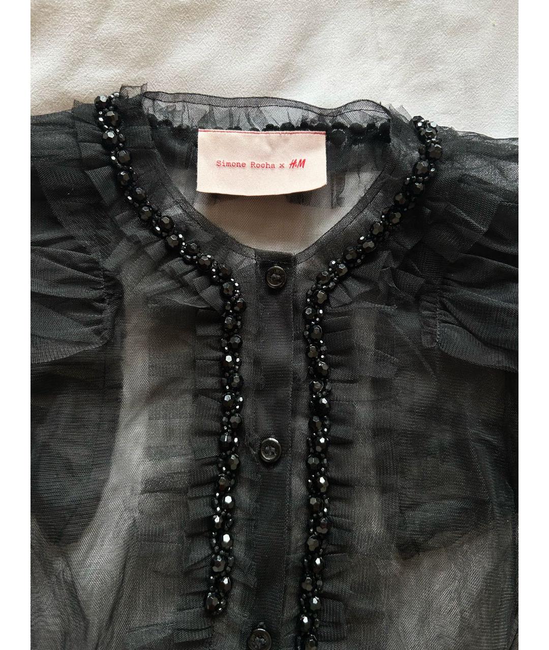 SIMONE ROCHA Черная полиэстеровая блузы, фото 3