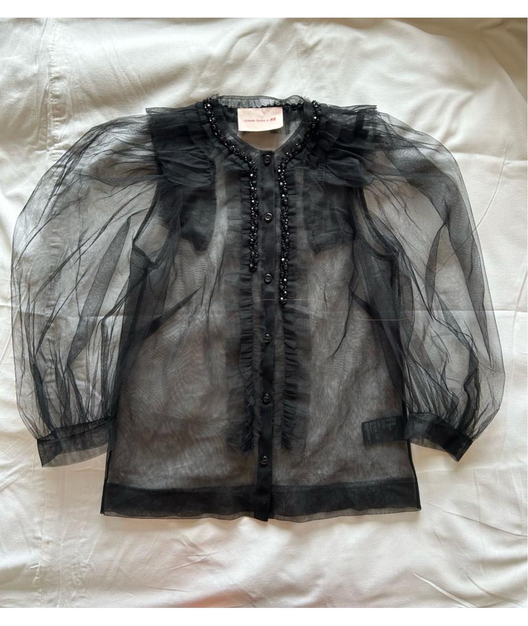 SIMONE ROCHA Черная полиэстеровая блузы, фото 9