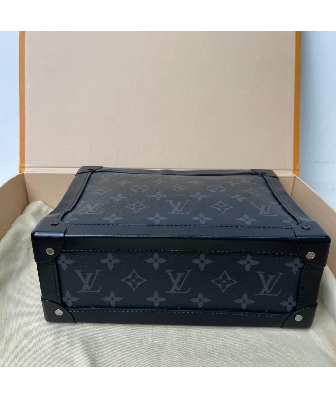 LOUIS VUITTON Черная сумка через плечо из канвы, фото 7