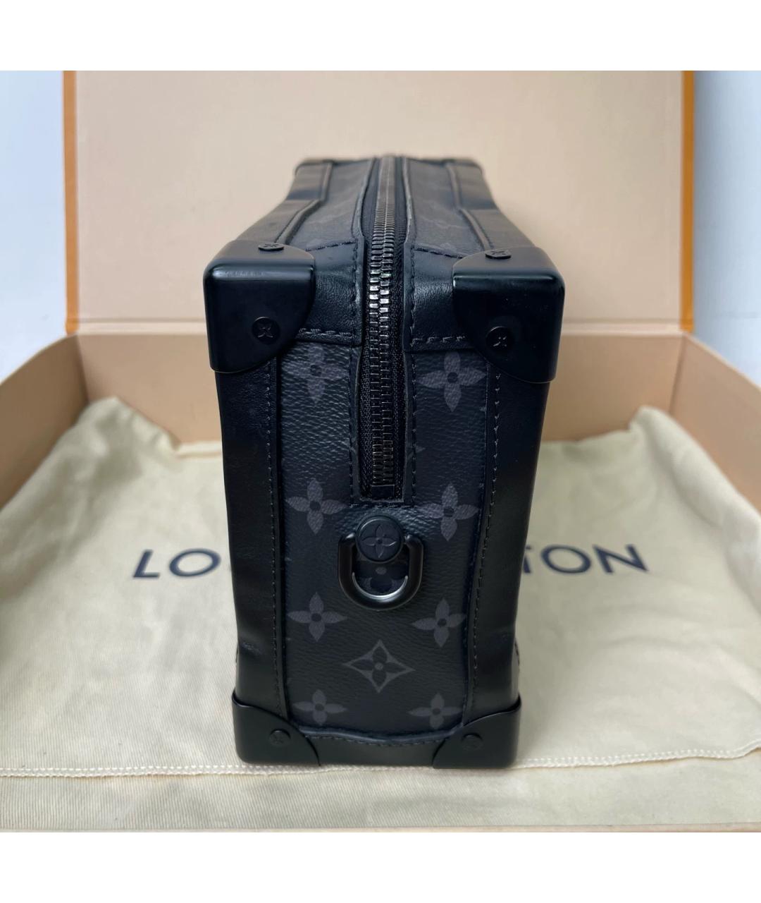 LOUIS VUITTON Черная сумка через плечо из канвы, фото 5