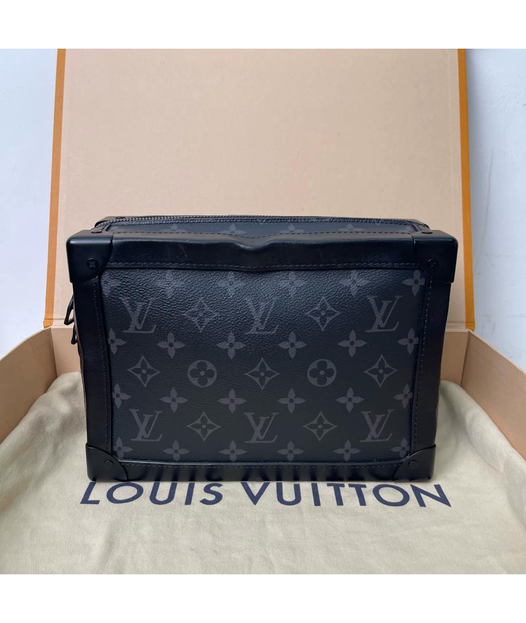 LOUIS VUITTON Черная сумка через плечо из канвы, фото 2