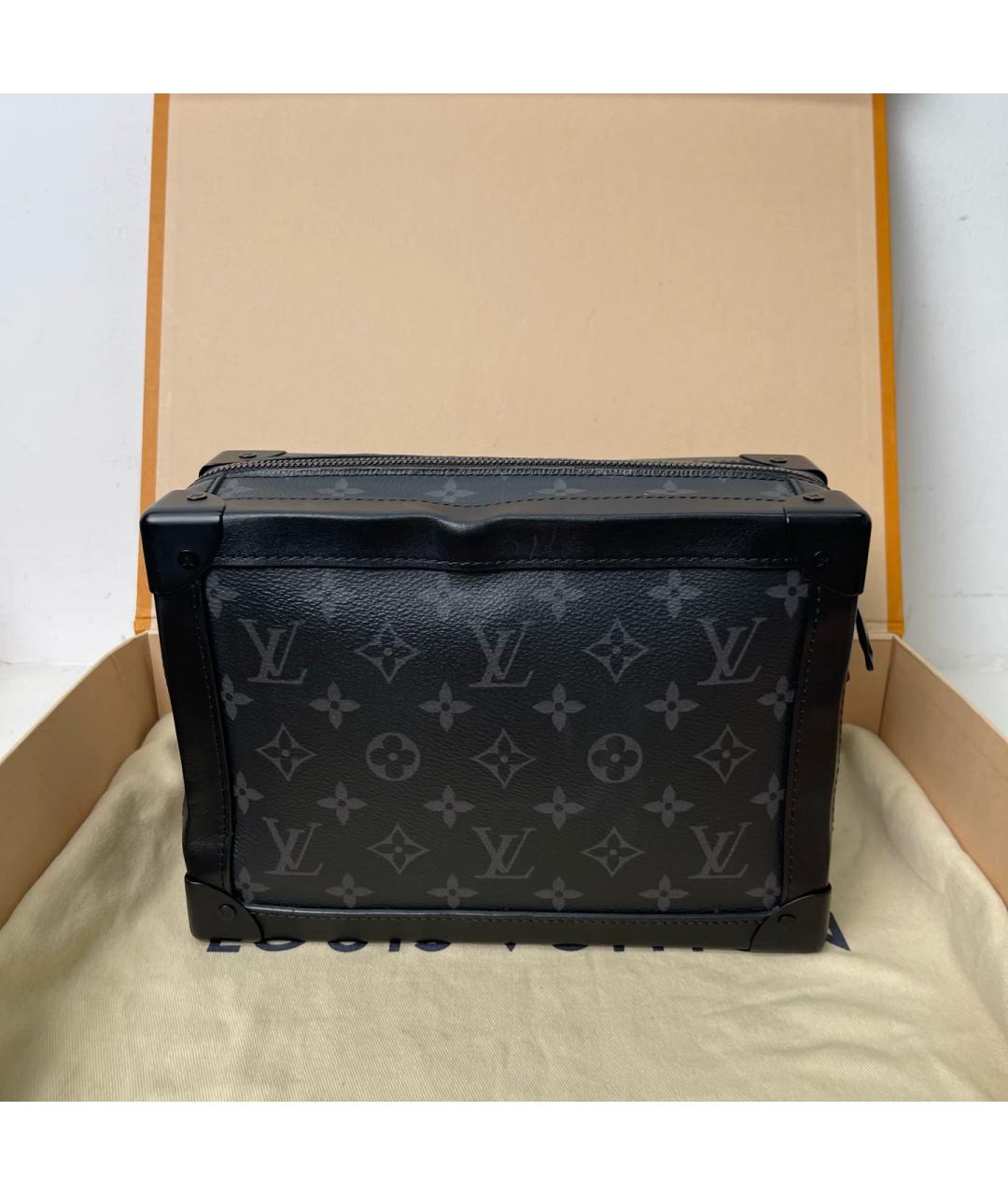 LOUIS VUITTON Черная сумка через плечо из канвы, фото 3