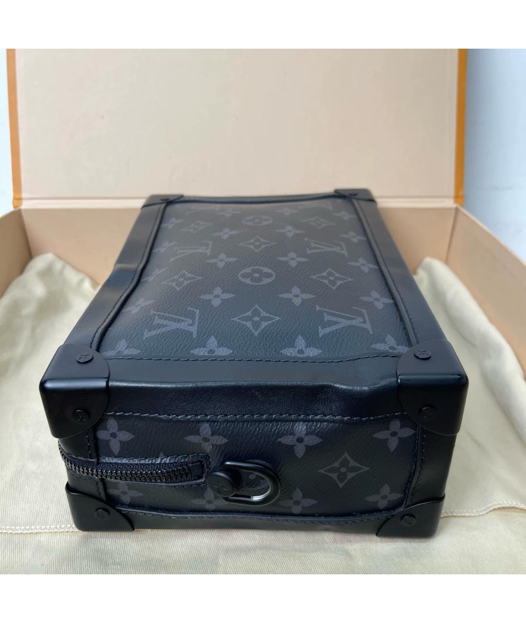 LOUIS VUITTON Черная сумка через плечо из канвы, фото 6