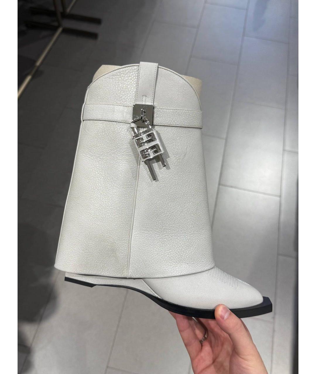 GIVENCHY Белые кожаные полусапоги, фото 5