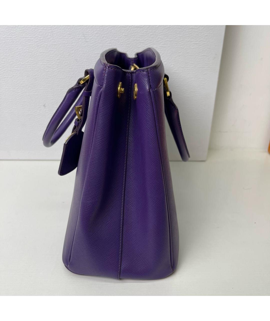 PRADA Фиолетовая кожаная сумка тоут, фото 3