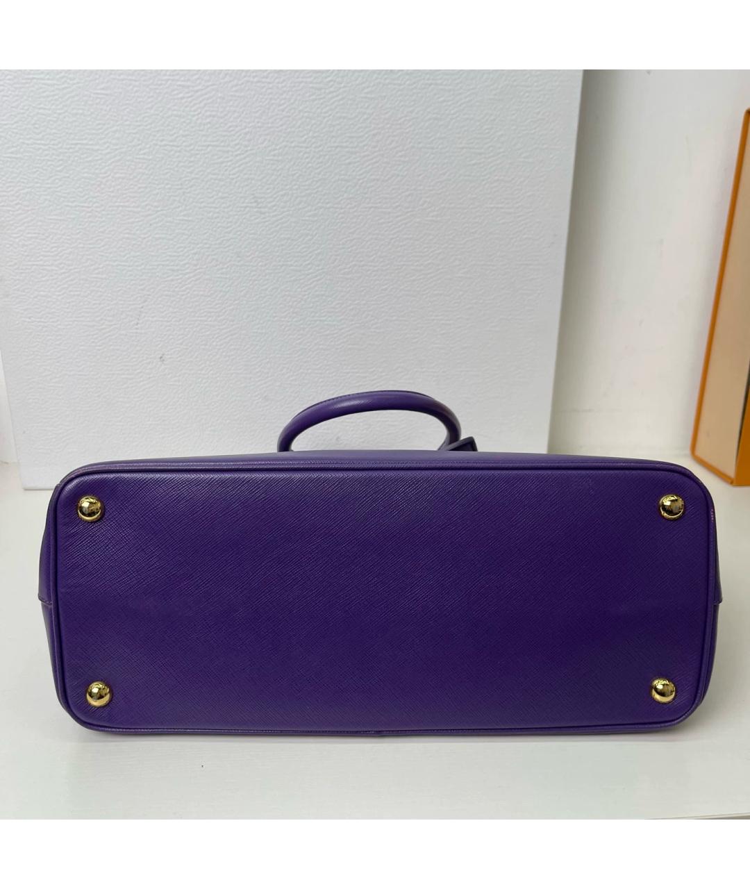 PRADA Фиолетовая кожаная сумка тоут, фото 5