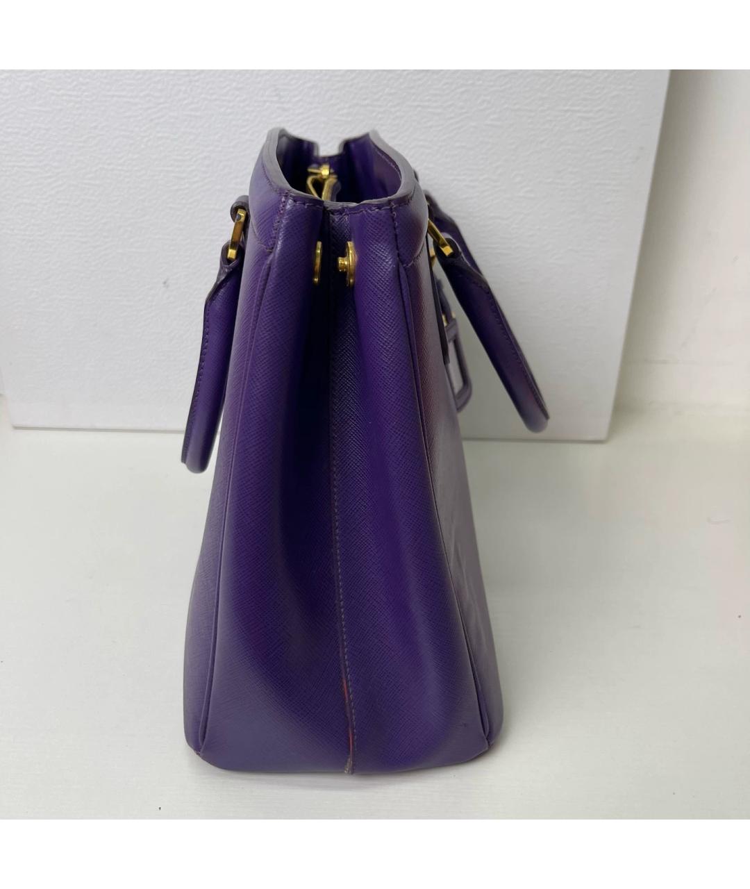 PRADA Фиолетовая кожаная сумка тоут, фото 4