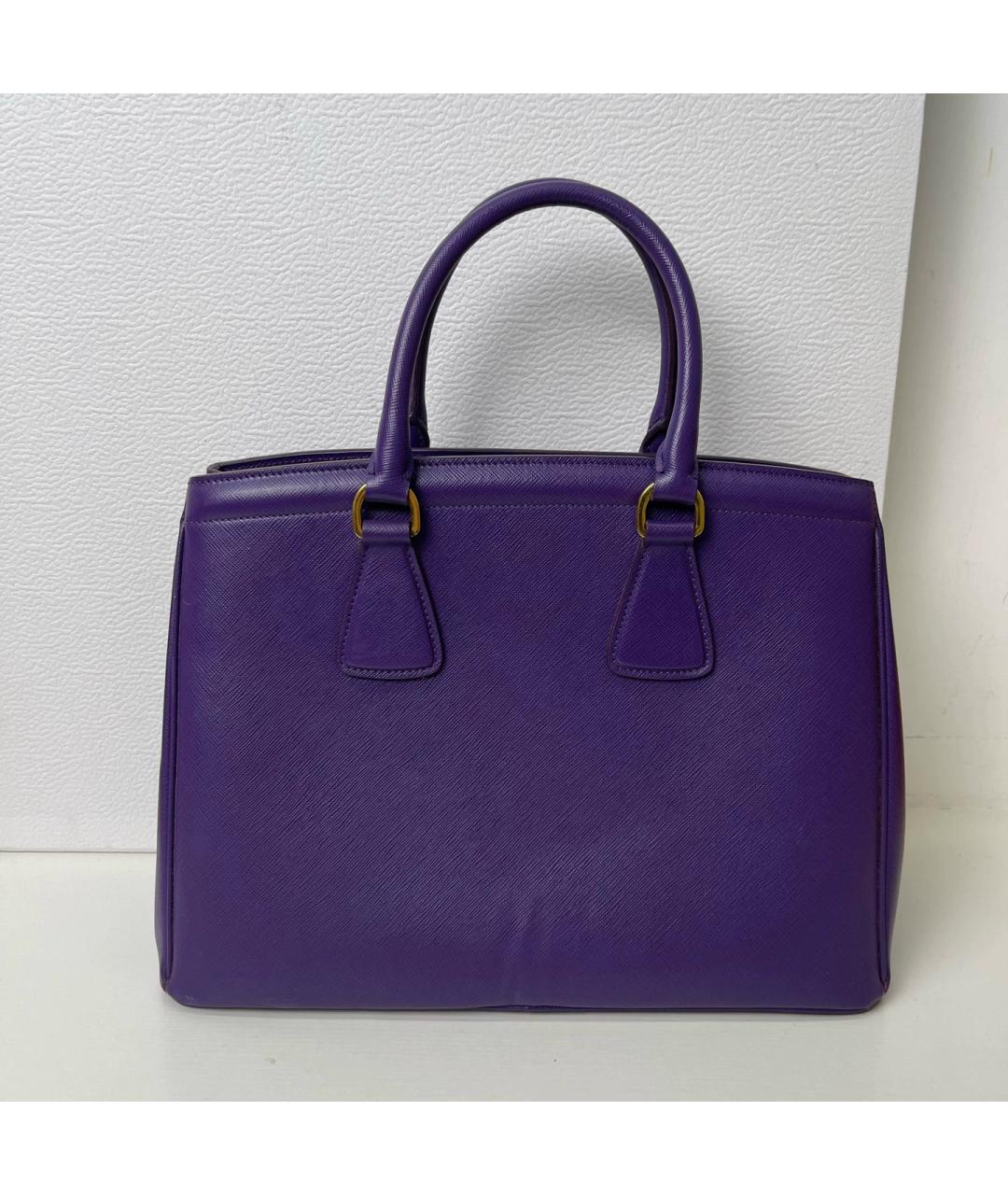 PRADA Фиолетовая кожаная сумка тоут, фото 2