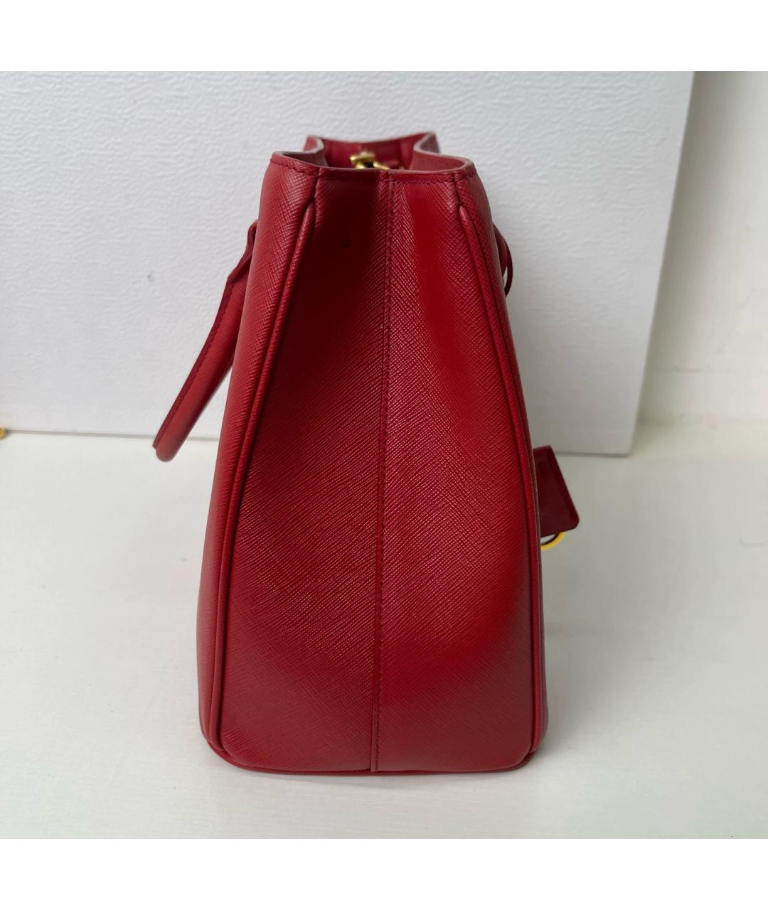 PRADA Красная кожаная сумка тоут, фото 4