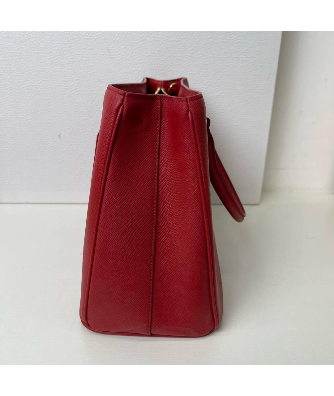 PRADA Красная кожаная сумка тоут, фото 3