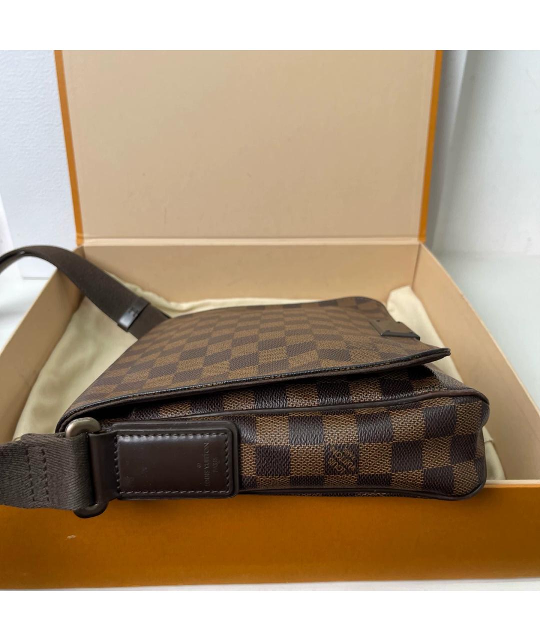 LOUIS VUITTON Коричневая сумка через плечо из канвы, фото 3