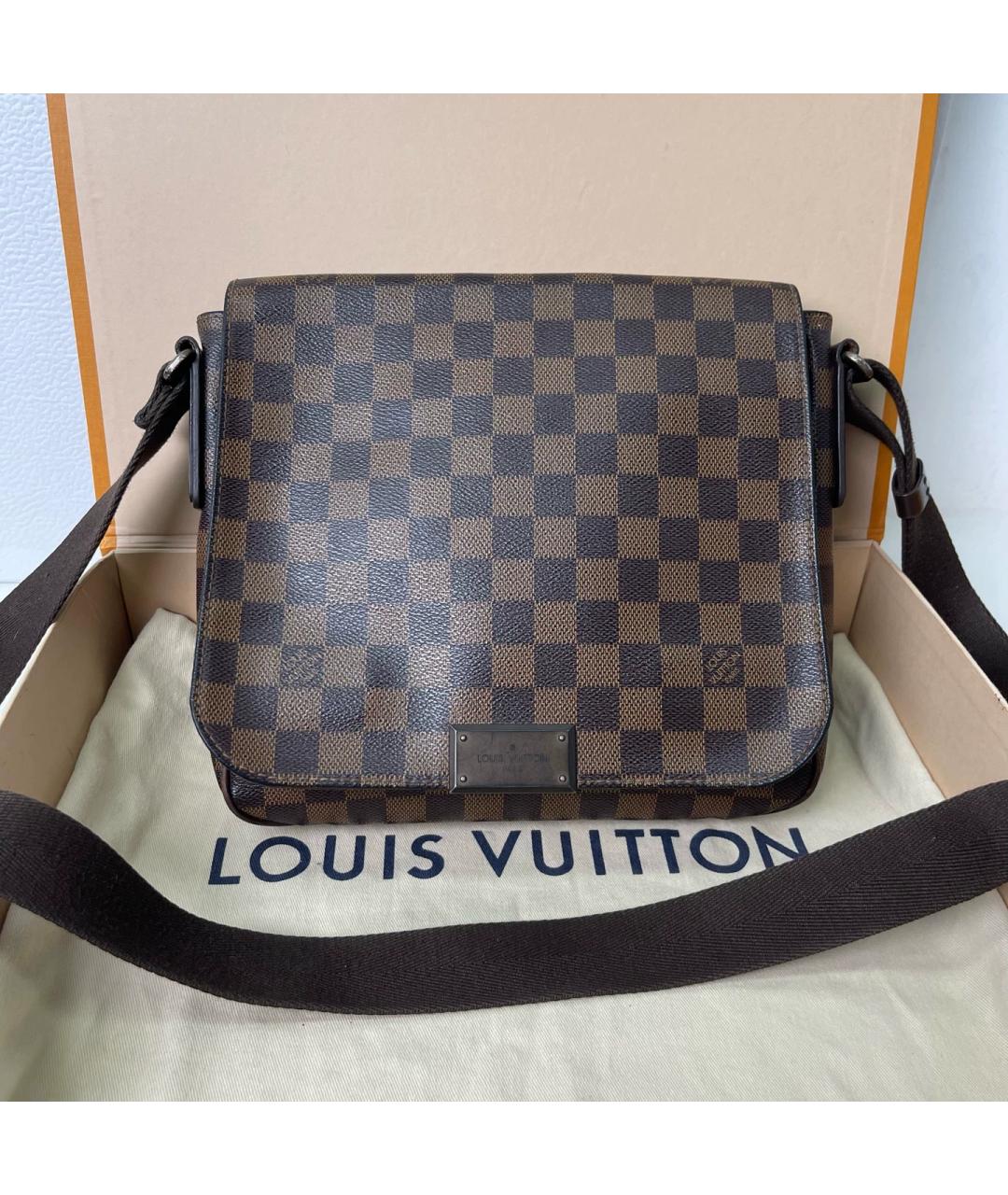 LOUIS VUITTON Коричневая сумка через плечо из канвы, фото 7