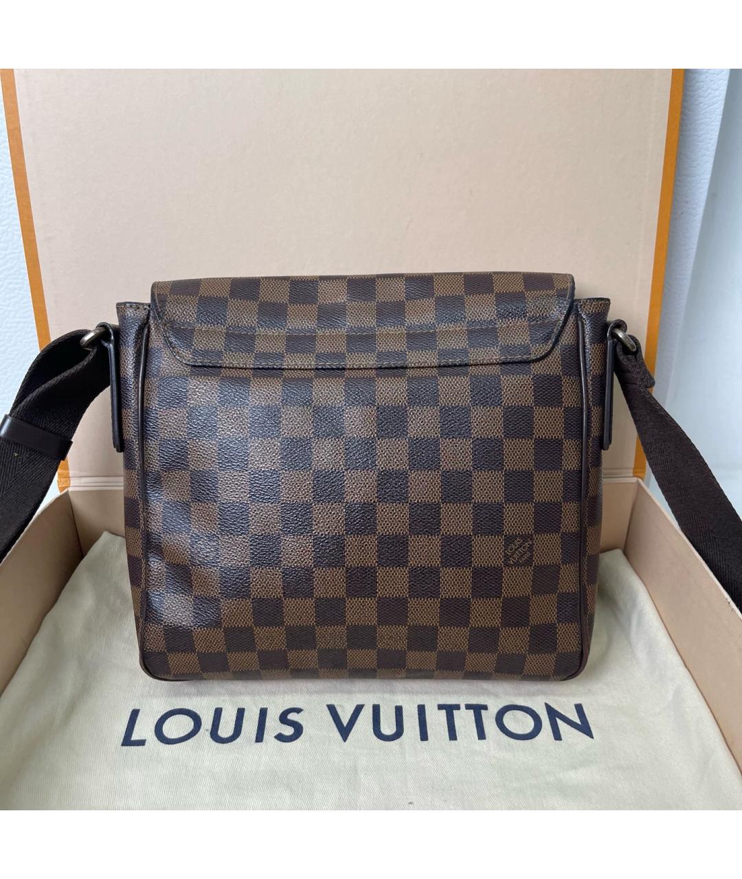 LOUIS VUITTON Коричневая сумка через плечо из канвы, фото 2