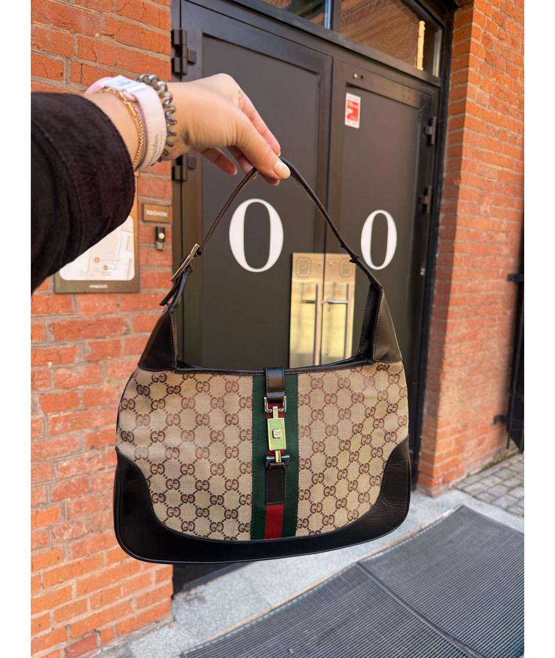 GUCCI Бежевая тканевая сумка через плечо, фото 7