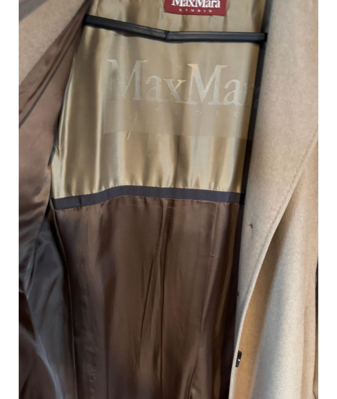 'S MAX MARA Бежевое шерстяное пальто, фото 4
