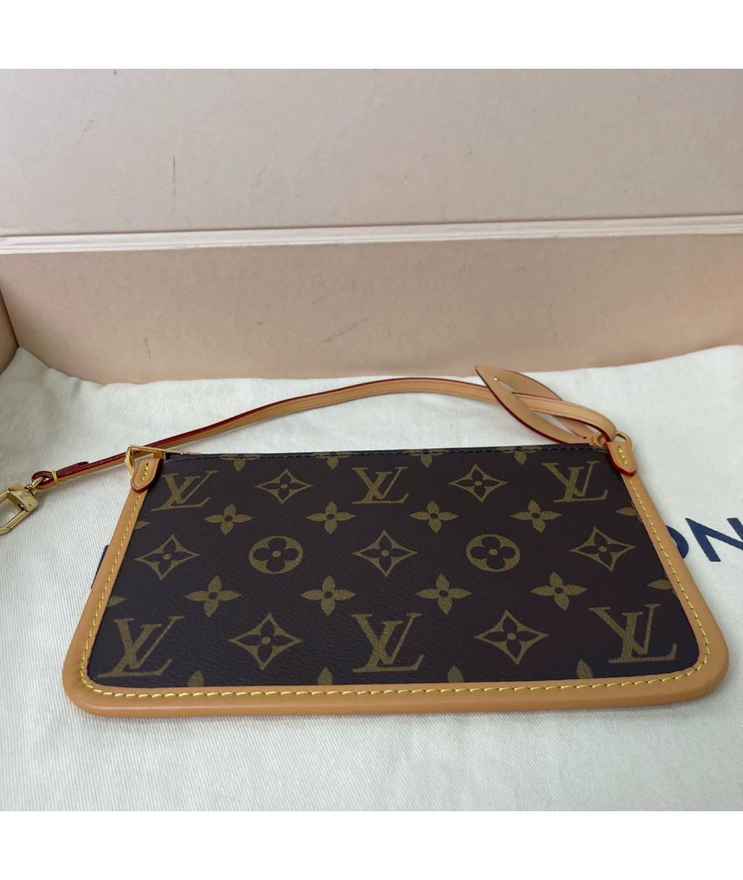 LOUIS VUITTON Коричневая жаккардовая сумка через плечо, фото 4