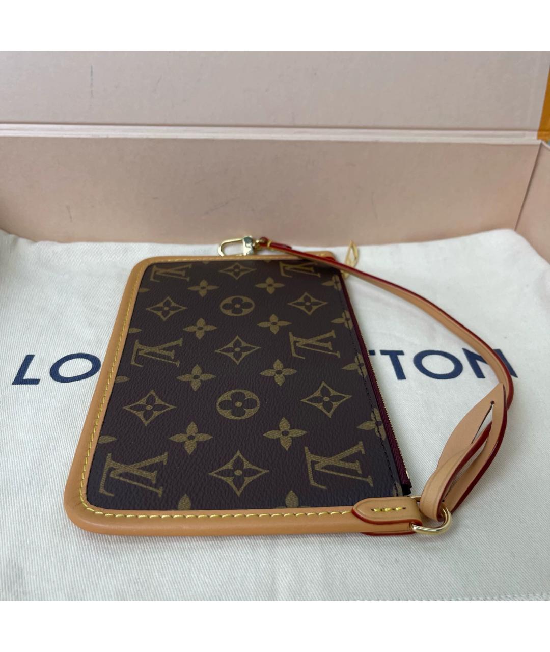 LOUIS VUITTON Коричневая жаккардовая сумка через плечо, фото 5
