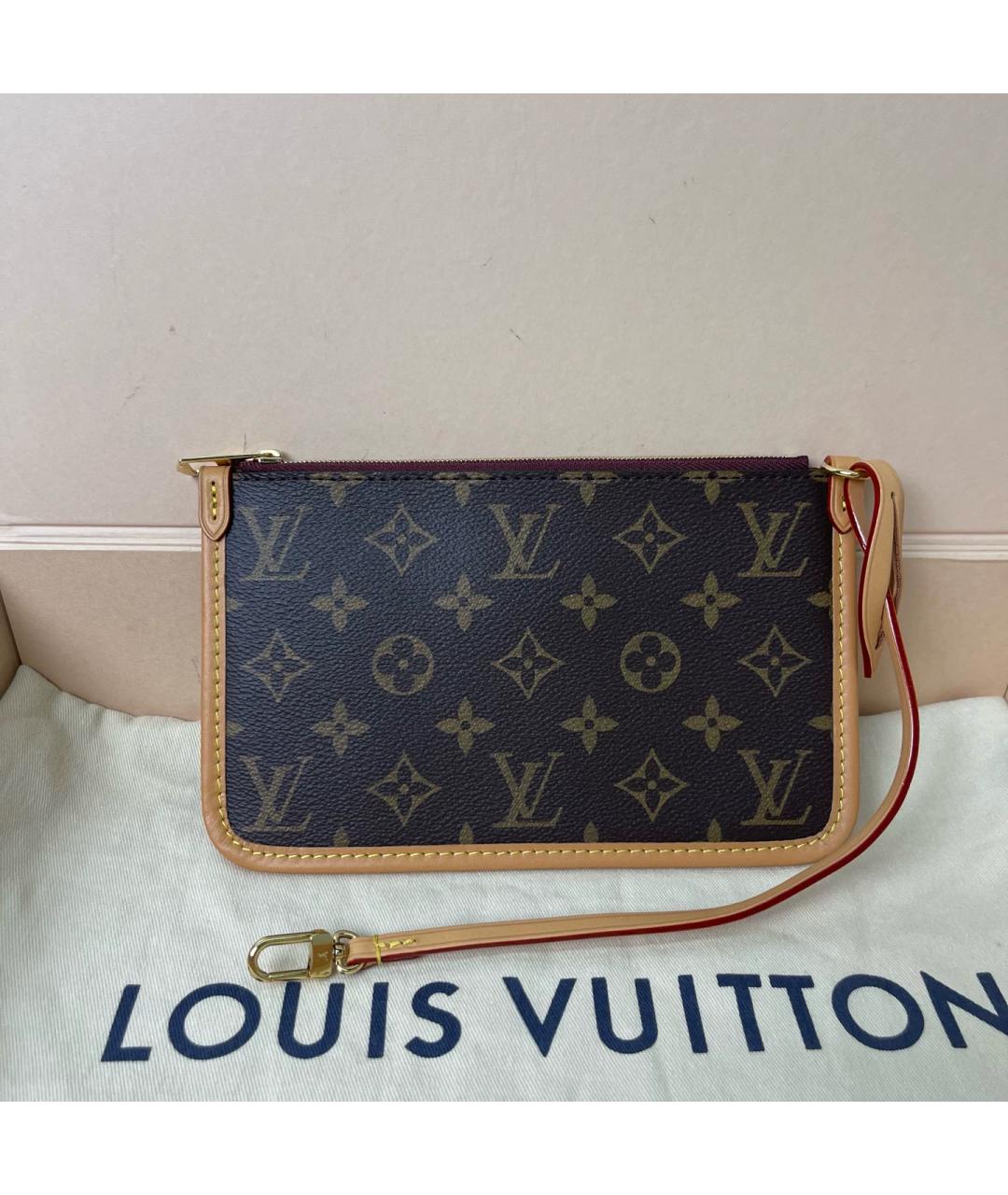 LOUIS VUITTON Коричневая жаккардовая сумка через плечо, фото 7