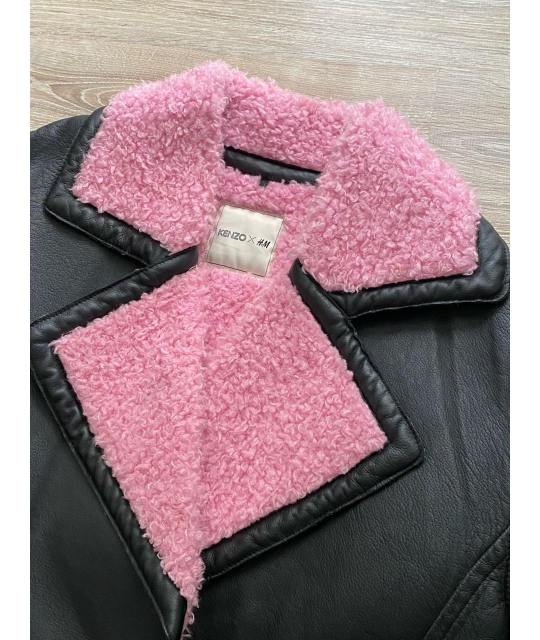 KENZO Черная кожаная дубленка, фото 3