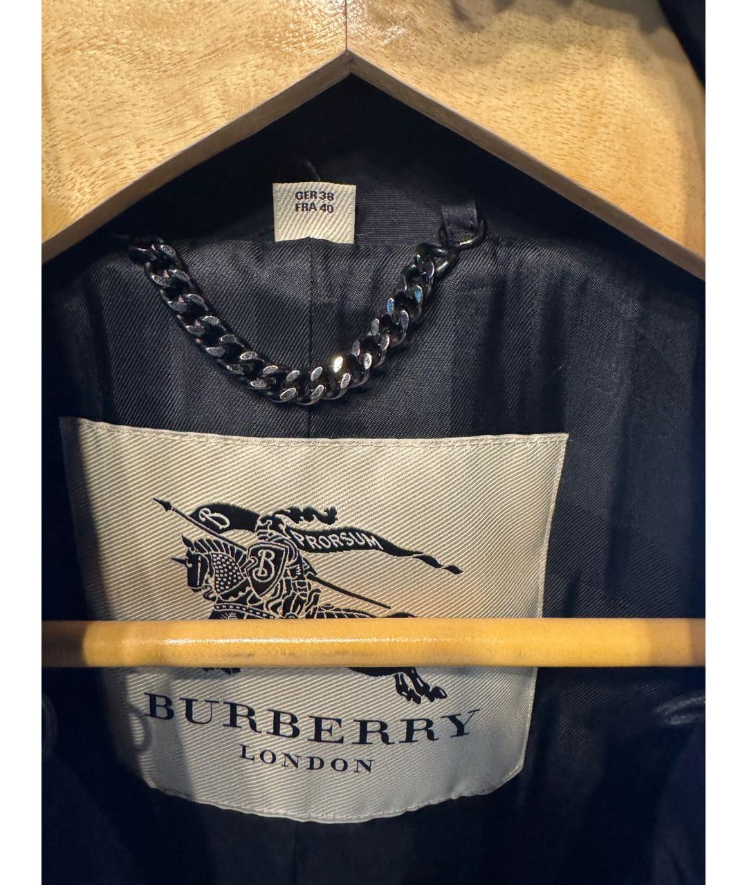 BURBERRY Черный полиамидовый тренч/плащ, фото 5