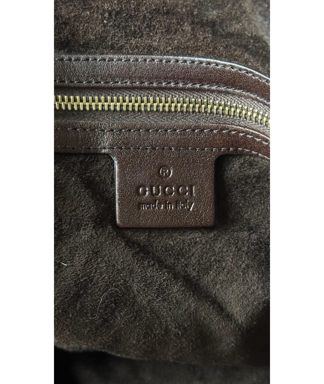 GUCCI Белая кожаная сумка тоут, фото 4