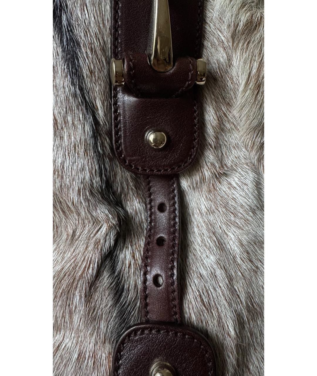 GUCCI Белая кожаная сумка тоут, фото 3