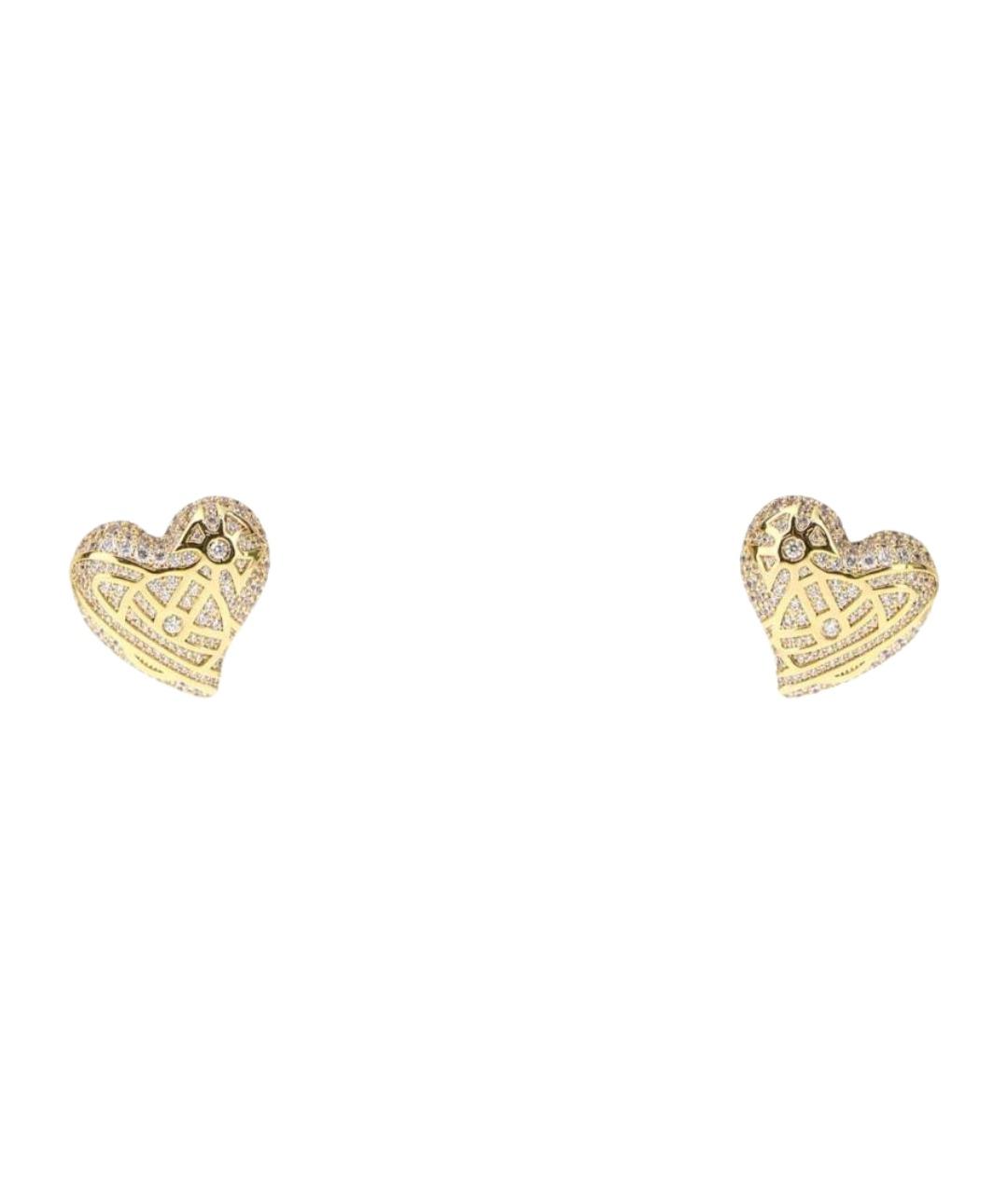 VIVIENNE WESTWOOD Золотые латунные серьги, фото 1