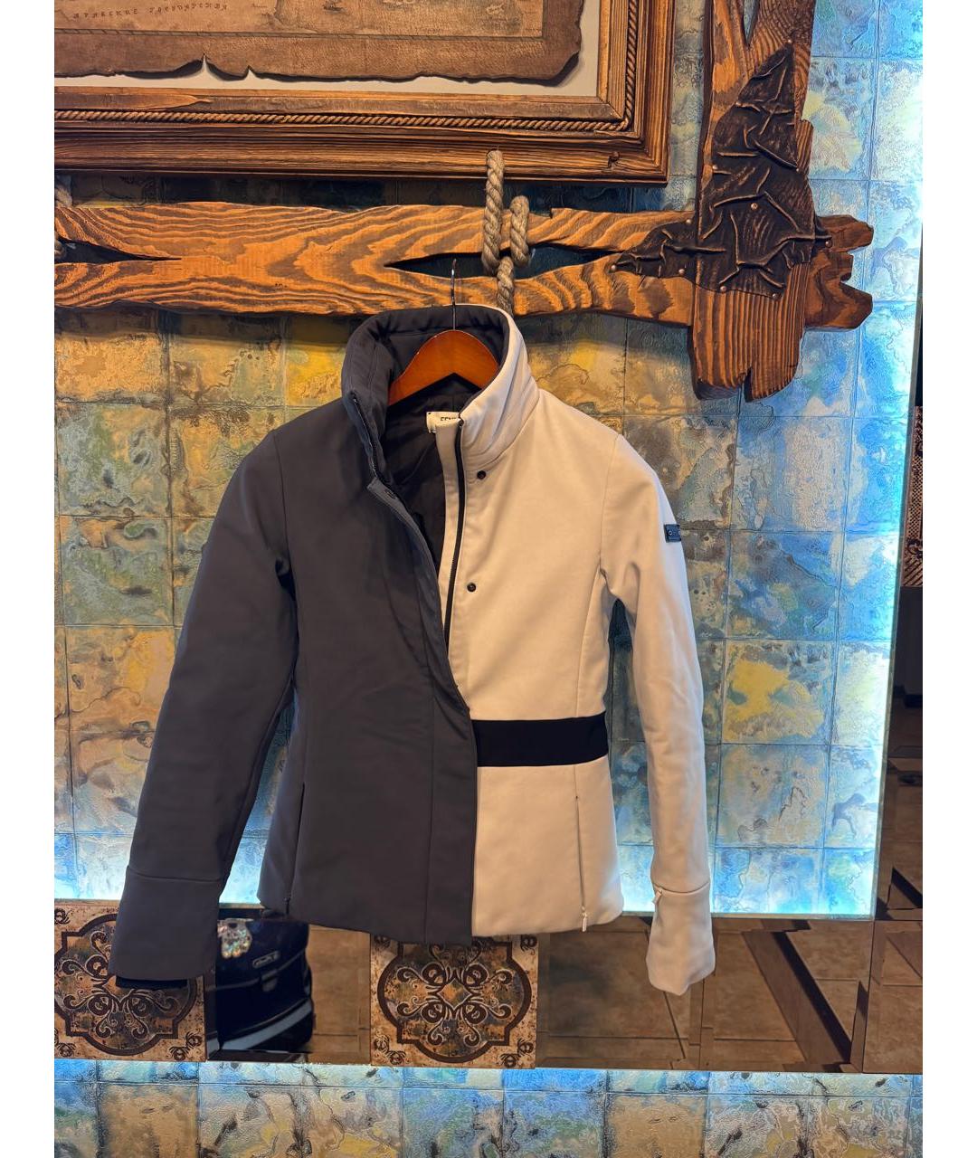 FENDI Антрацитовая полиэстеровая куртка, фото 2