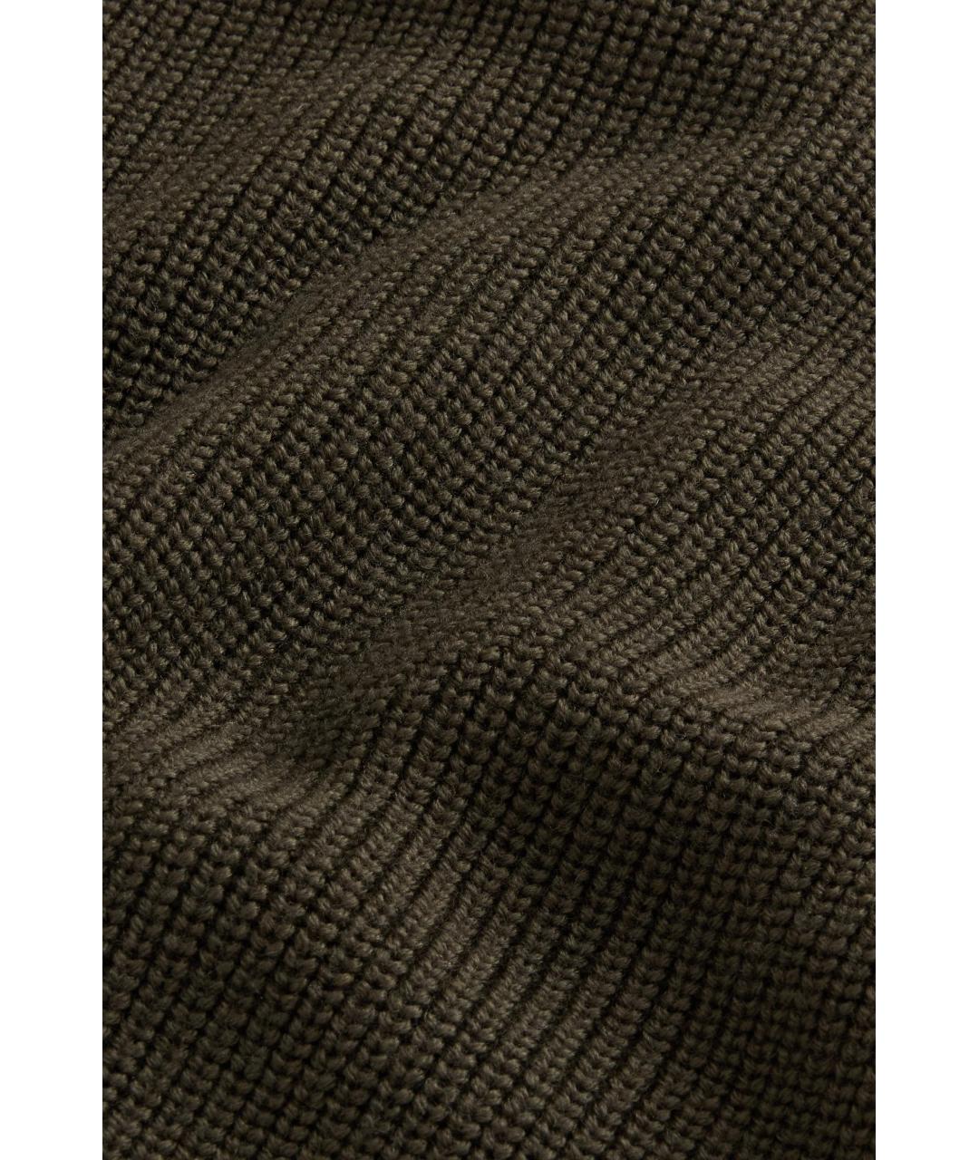 WOOLRICH Хаки шерстяной кардиган, фото 4