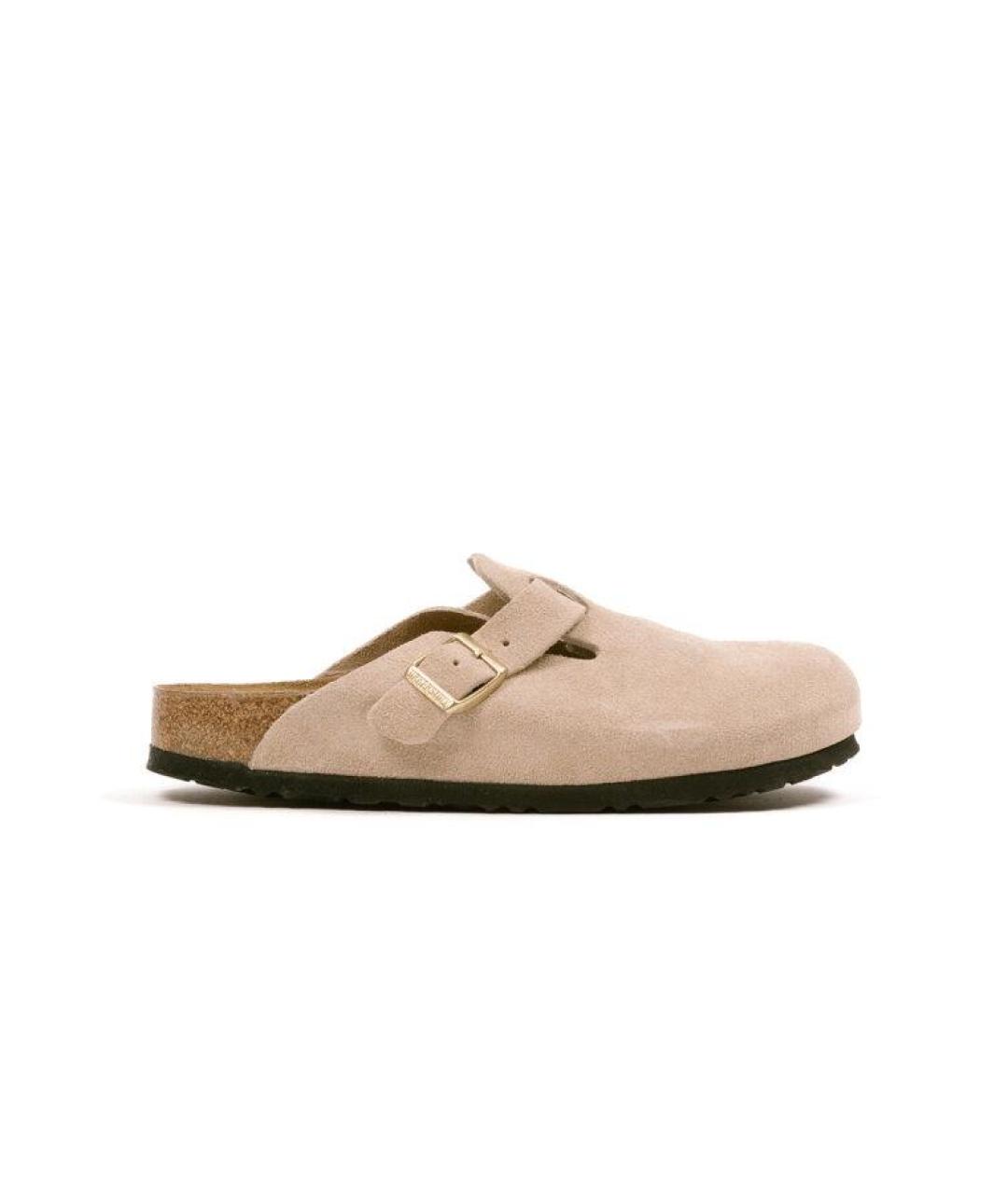 BIRKENSTOCK Бежевые кожаные сандалии, фото 4