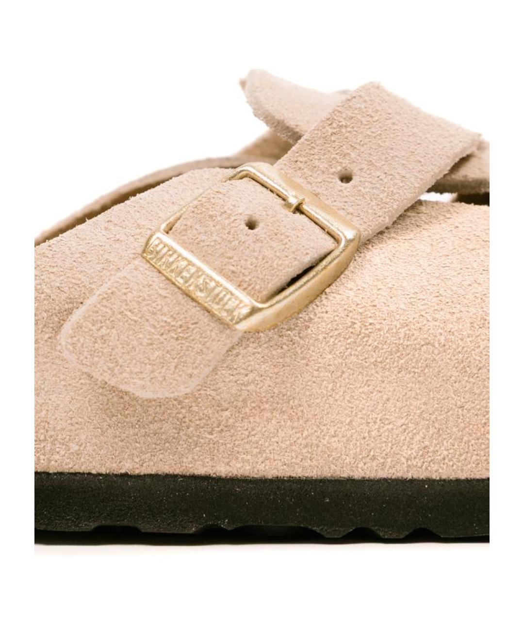 BIRKENSTOCK Бежевые кожаные сандалии, фото 3