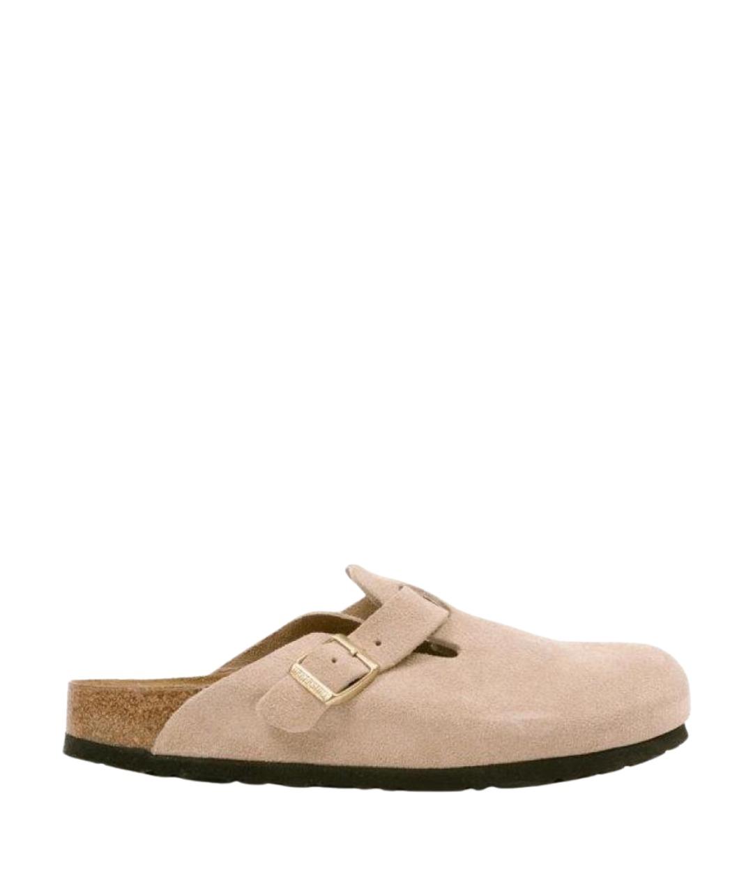 BIRKENSTOCK Бежевые кожаные сандалии, фото 1